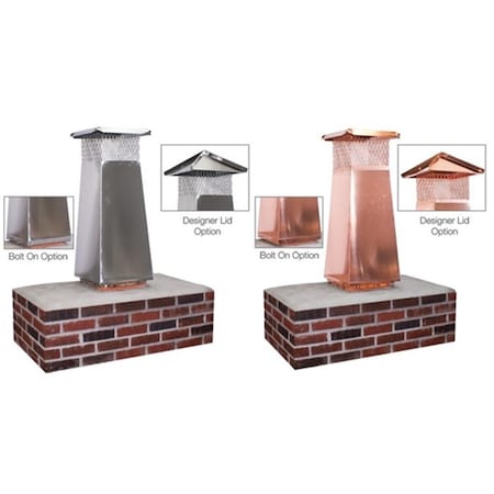 Olympia 8 x 13 in. Stainless Steel Flue Extension with 22 in. High Performance 3602768